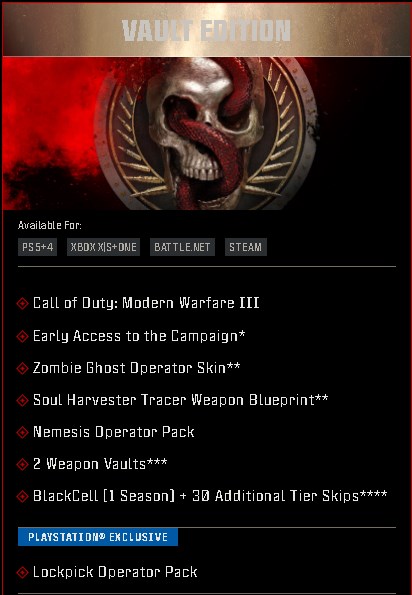 Call of Duty Modern Warfare 3 Edizione Vault