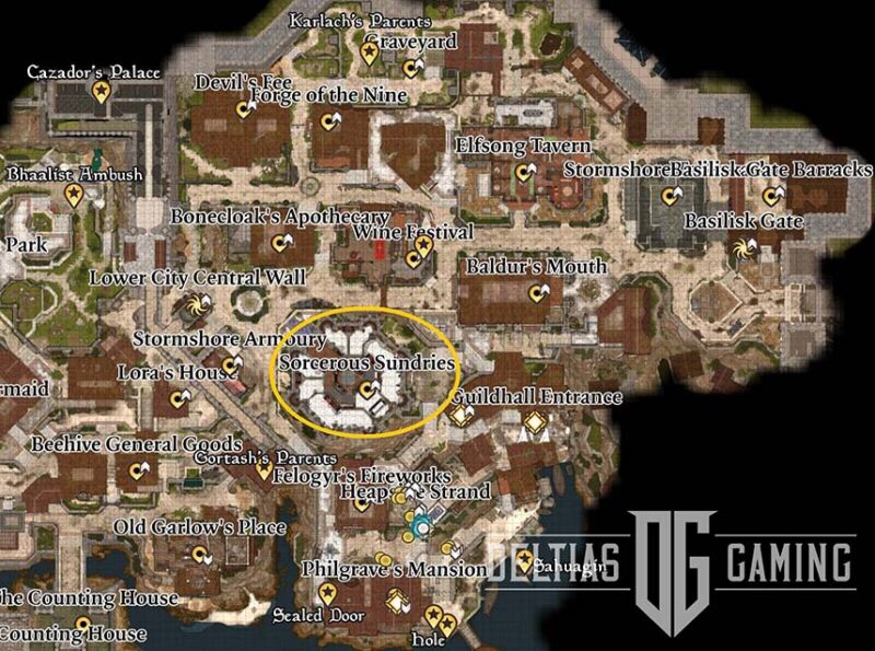 Come ottenere il rifugio di Athkatla della disperazione di Athkatla in Baldur's Gate 3 BG3 - posizione sulla mappa
