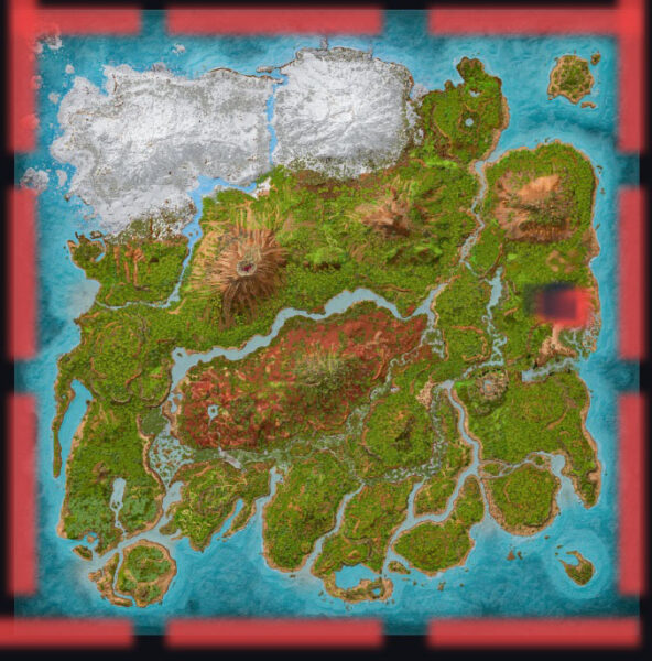 Mappa di spawn di Dunkleosteus Ark Survival Asceso