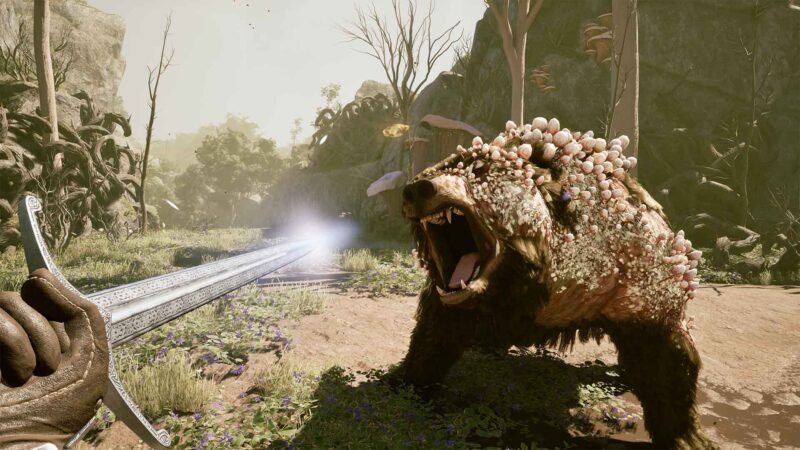 Schermata di combattimento dichiarato con l'orso della peste