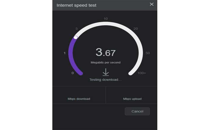 Controllo della velocità di Internet