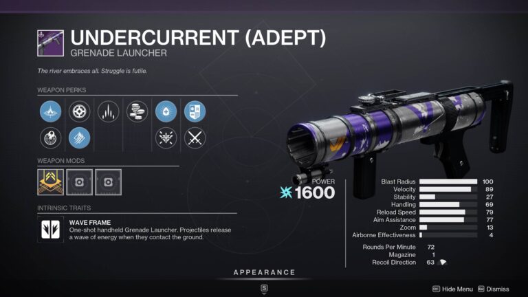 Destiny 2 Undercurrent PVE e PVP God Roll e come ottenerlo