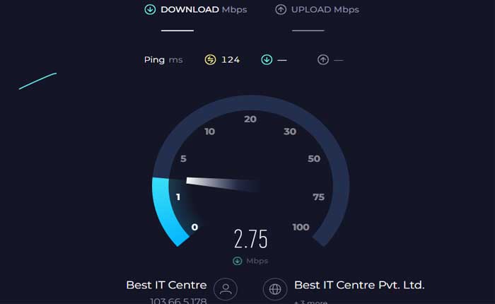 Controllo della velocità di Internet