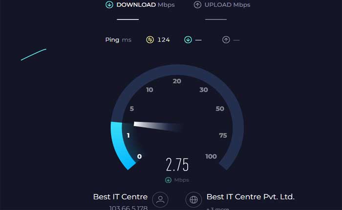 Controlla la velocità di Internet