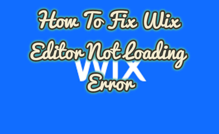 Wix Editor Not Loading