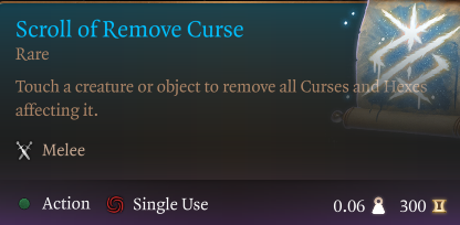 Pergamena Rimuovi Maledizione - Baldur's Gate 3