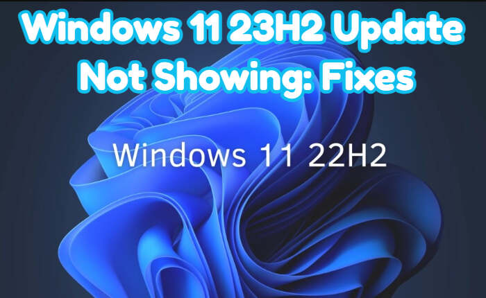 Windows 11 23H2 not showing