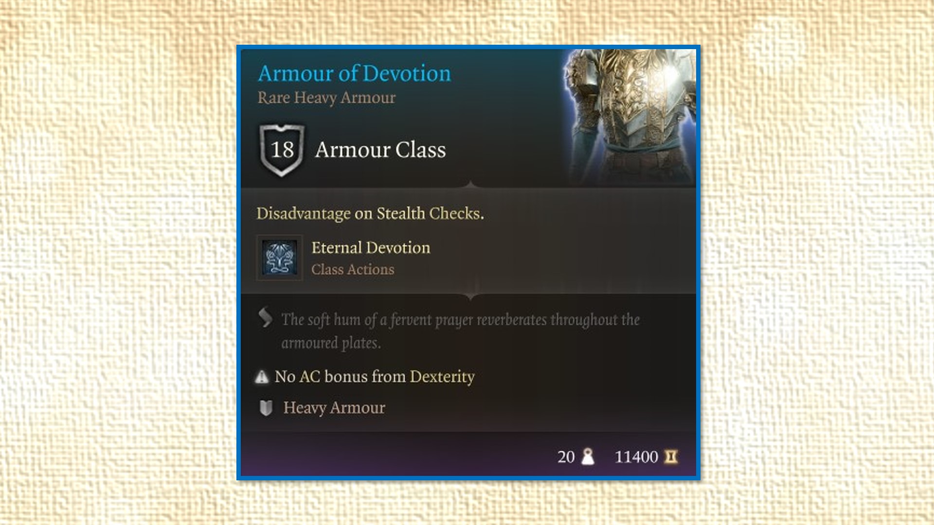 BG3 How to Get Armour of Devotion