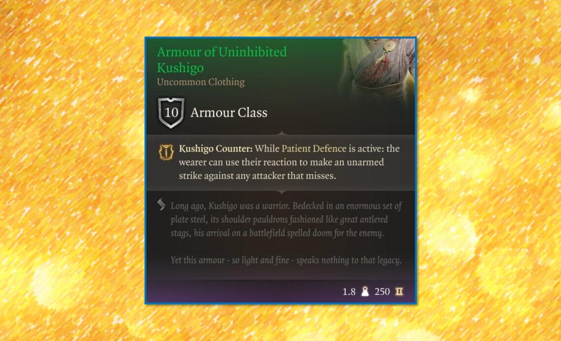 BG3 How to Get the Armour of Uninhibited Kushigo