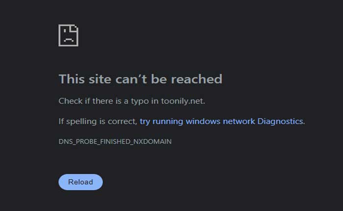 Il sito web Toonily.net non funziona