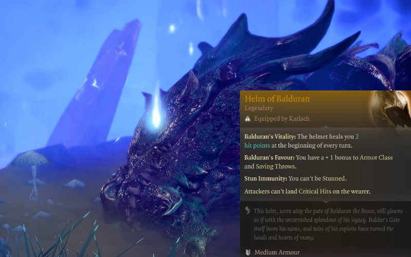 Baldur's Gate 3: migliore armatura leggendaria: classifica e dove trovare l'elmo di Balduran