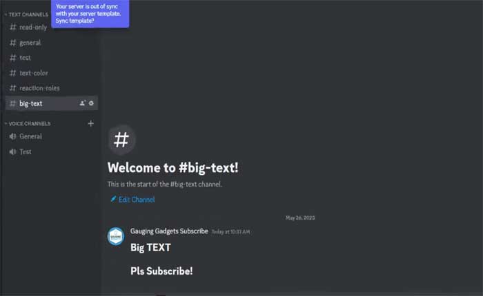 Come digitare il testo grande su Discord