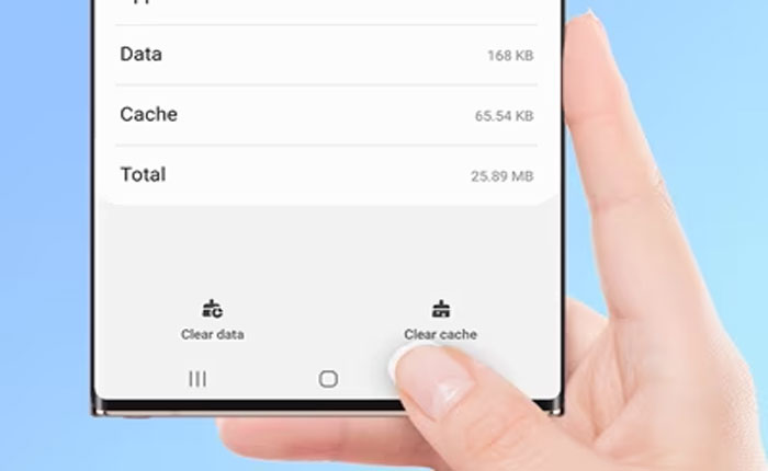 svuota la cache dell'app