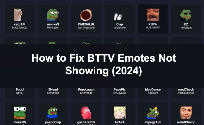 BTTV Emotes Not Showing