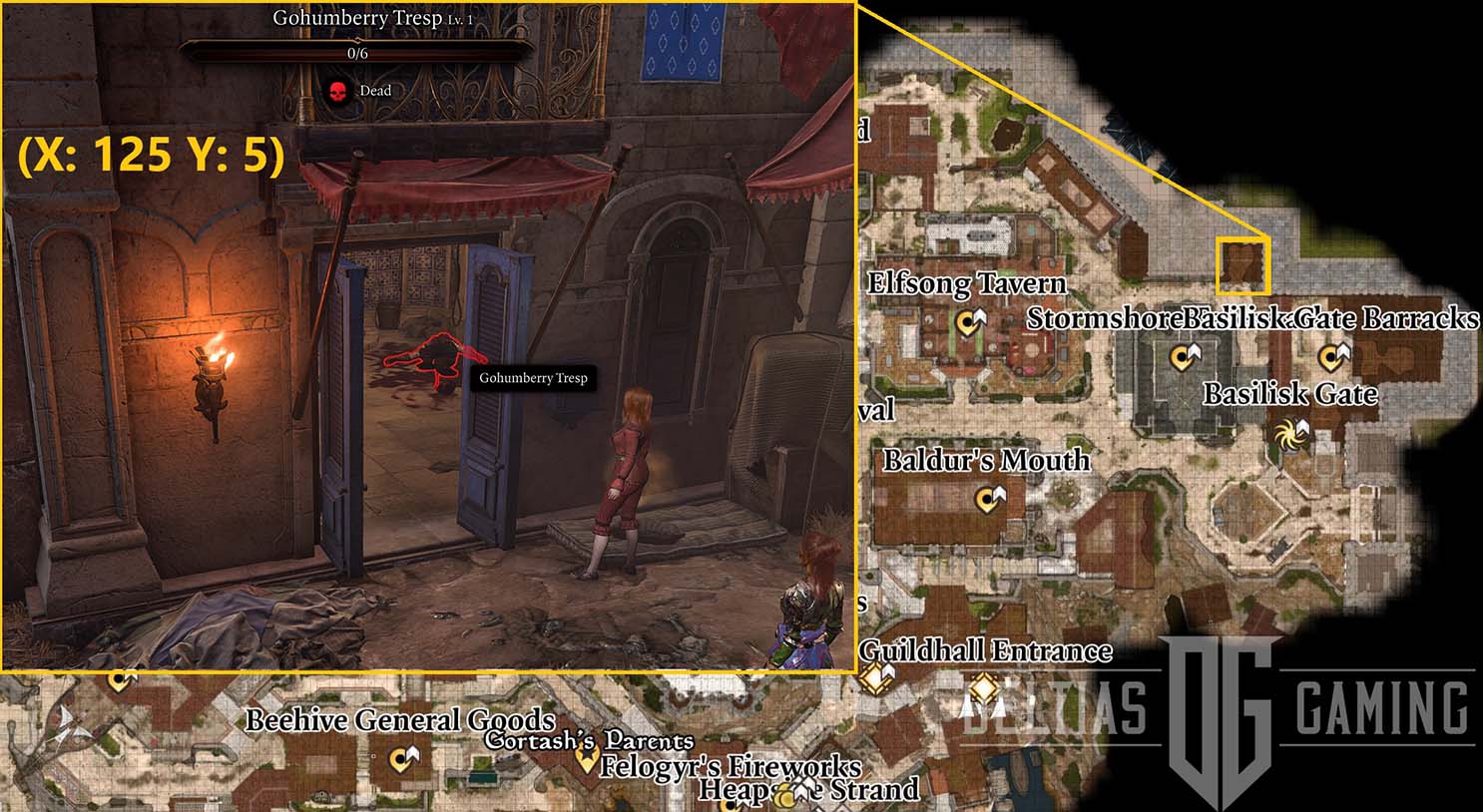 Posizione del bacino di Dribbles in Baldur's Gate 3 - Trova Dribbles the Clown Quest