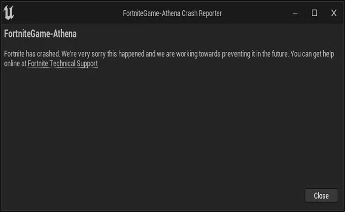Fortnite Athena Crash Reporter