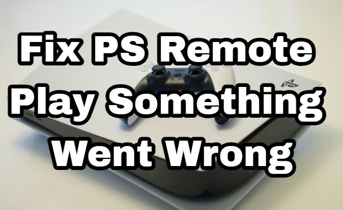 PS Remote Play Something Went Wrong