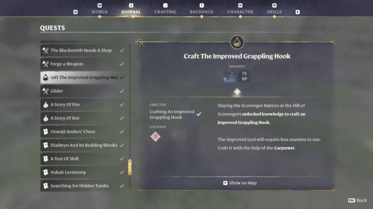 Enshrouded - How to Get Advanced Grappling Hook