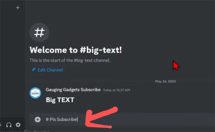 Come digitare il testo grande su Discord