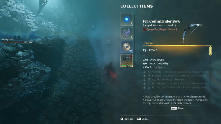 Enshrouded: dove trovare Fell Commander Bow – Arma leggendaria