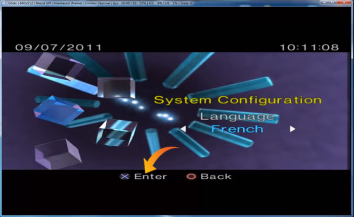 Cambia lingua in PCSX2