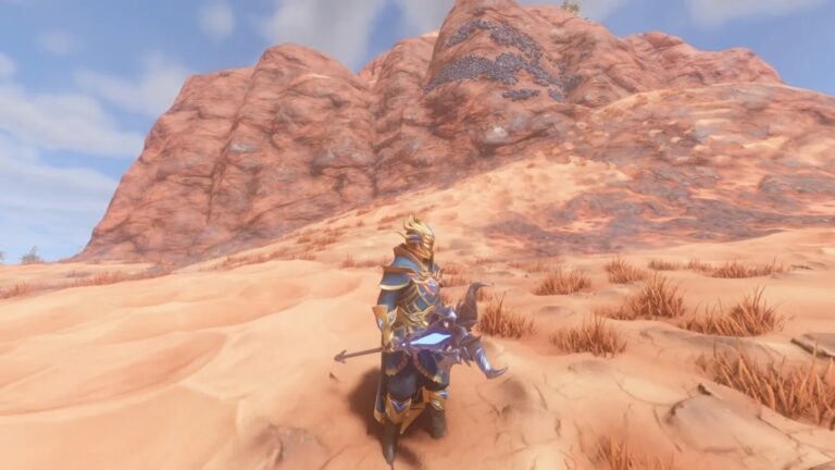Player holding the Shroud Weaver in Enshrouded - Legendary Weapon