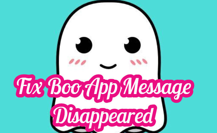 Boo App Message Disappeared