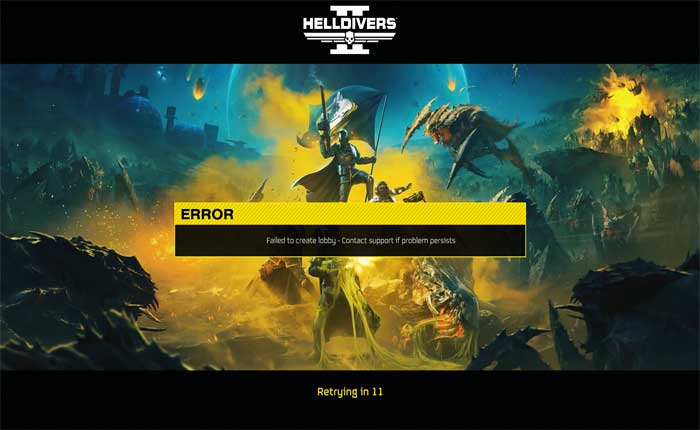 Helldivers 2 Failed to Create Lobby