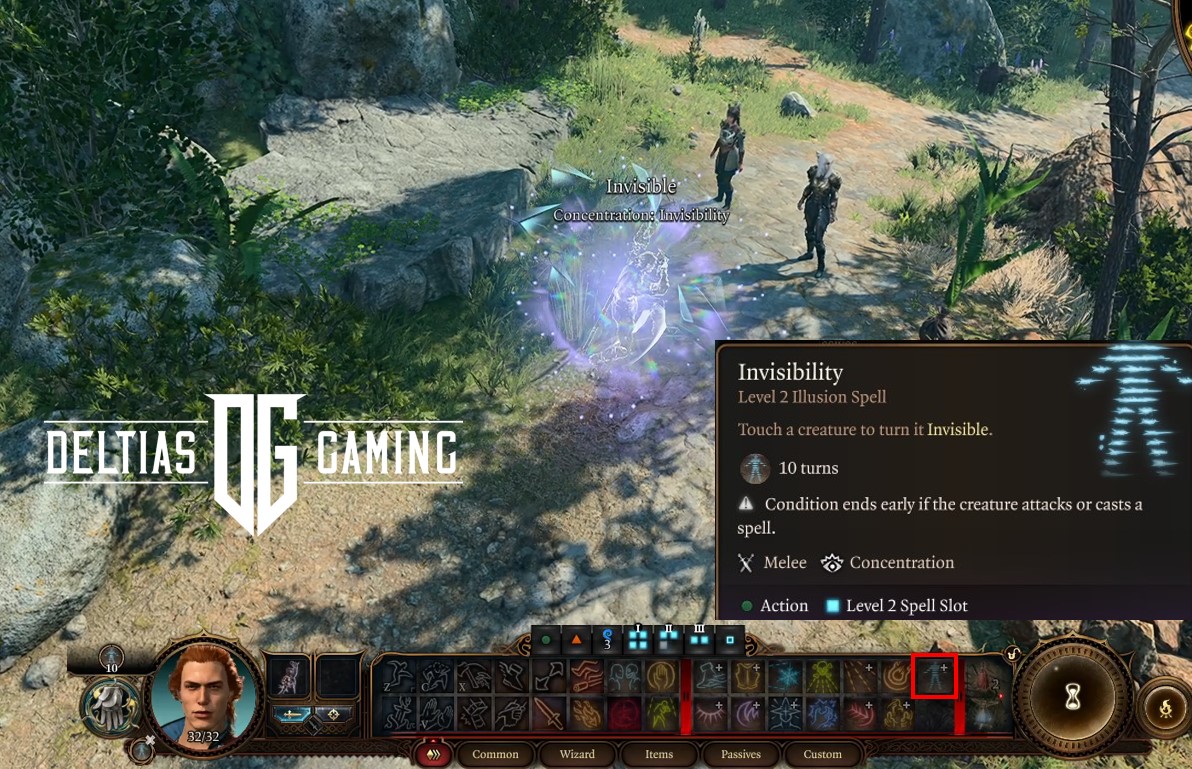 Baldur's Gate 3 Lancia l'incantesimo dell'invisibilità