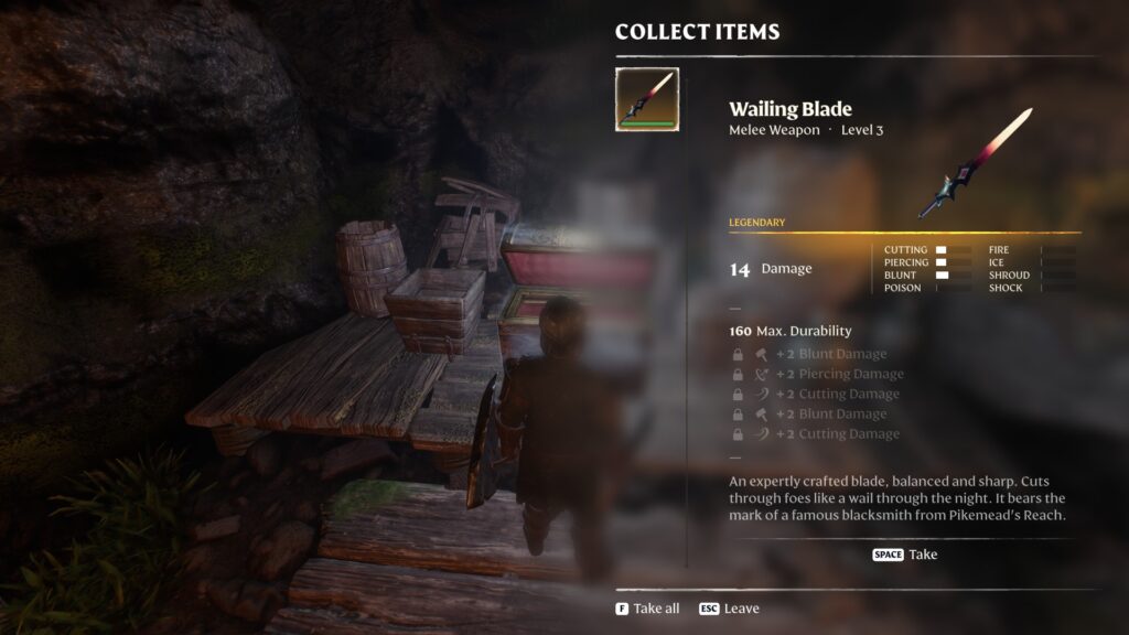 Enshrouded Wailing Blade – Legendary Weapon