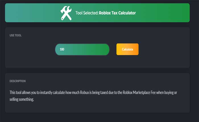 What is Roblox Tax Calculator