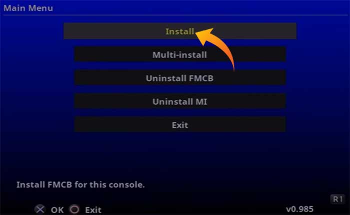 Installa FreeMCBoot su PS2