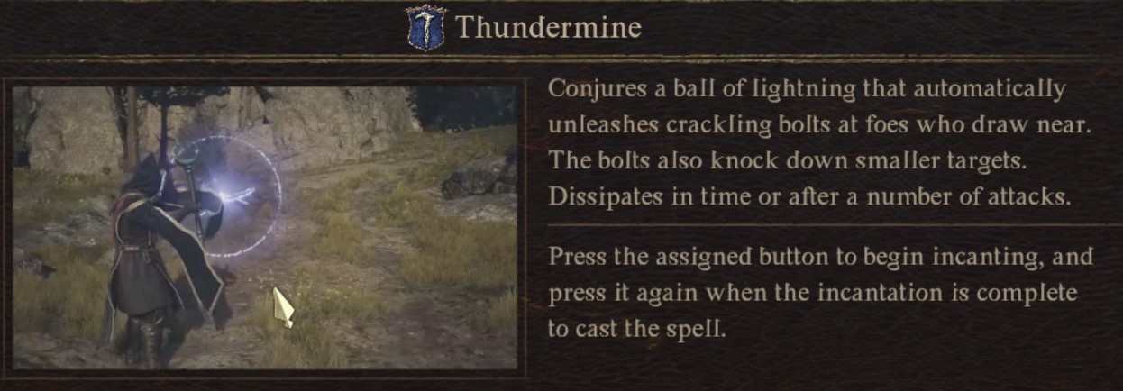 DD2 - Stregone costruisci abilità Thundermine - Dragon's Dogma 2