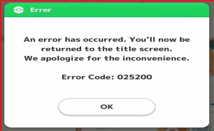 How To Fix Pokemon Sleep Error 025200