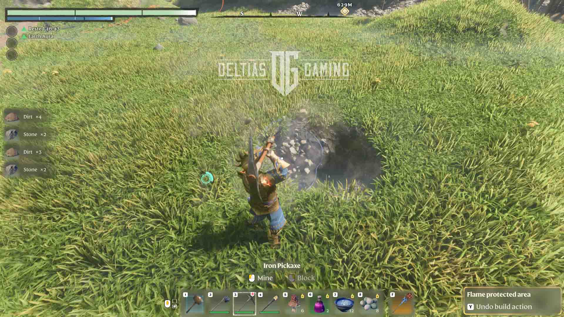 Enshrouded mining harvesting Dirt