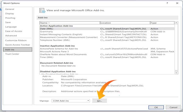 La grammatica non viene visualizzata in Word