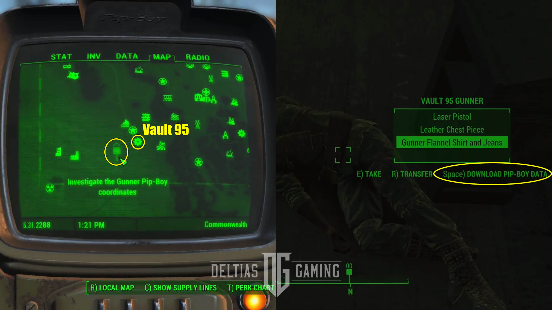 Fallout 4 Best of Three seconda posizione sulla mappa della chiesa Gunner scarica i dati Pip-Boy