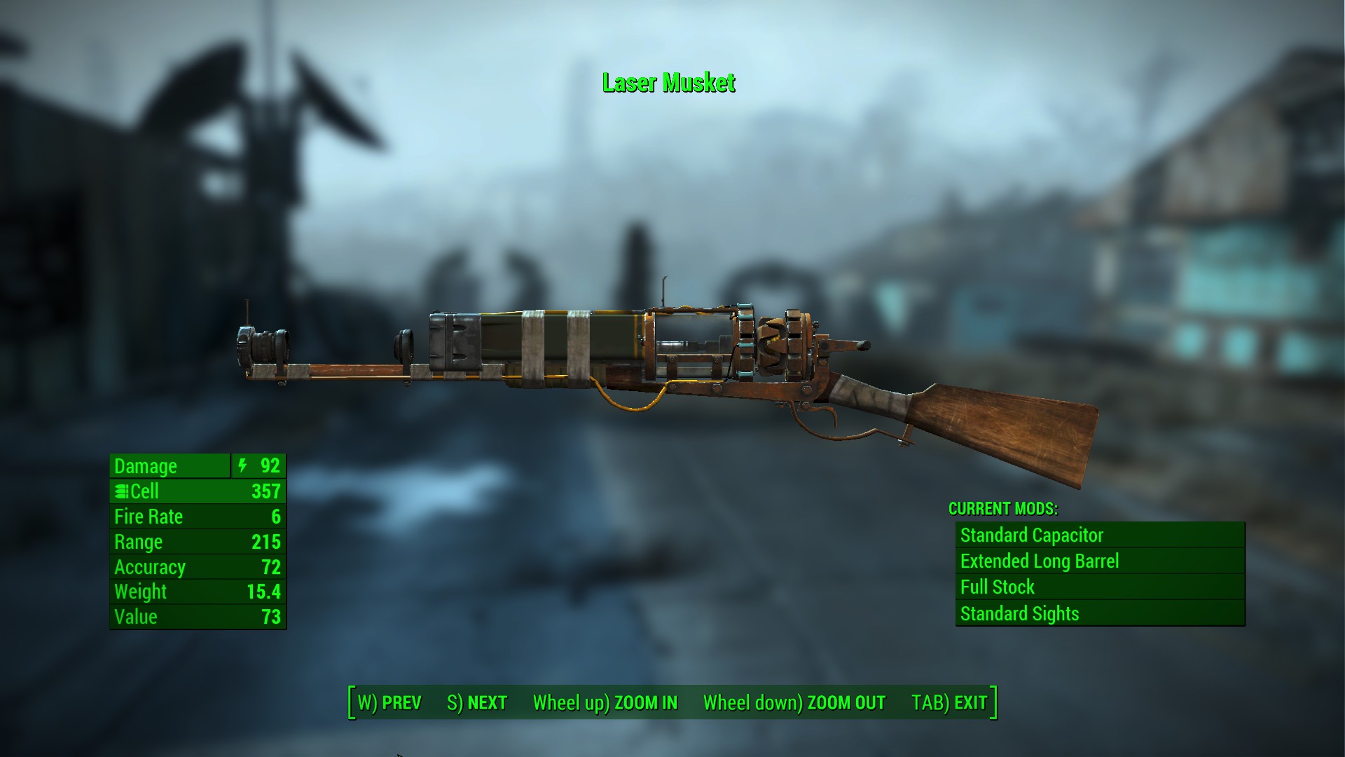 Arma moschetto laser di Fallout 4