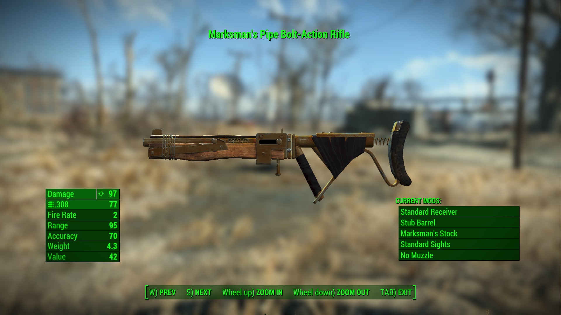 Arma fucile a ripetizione Fallout 4 Pipe