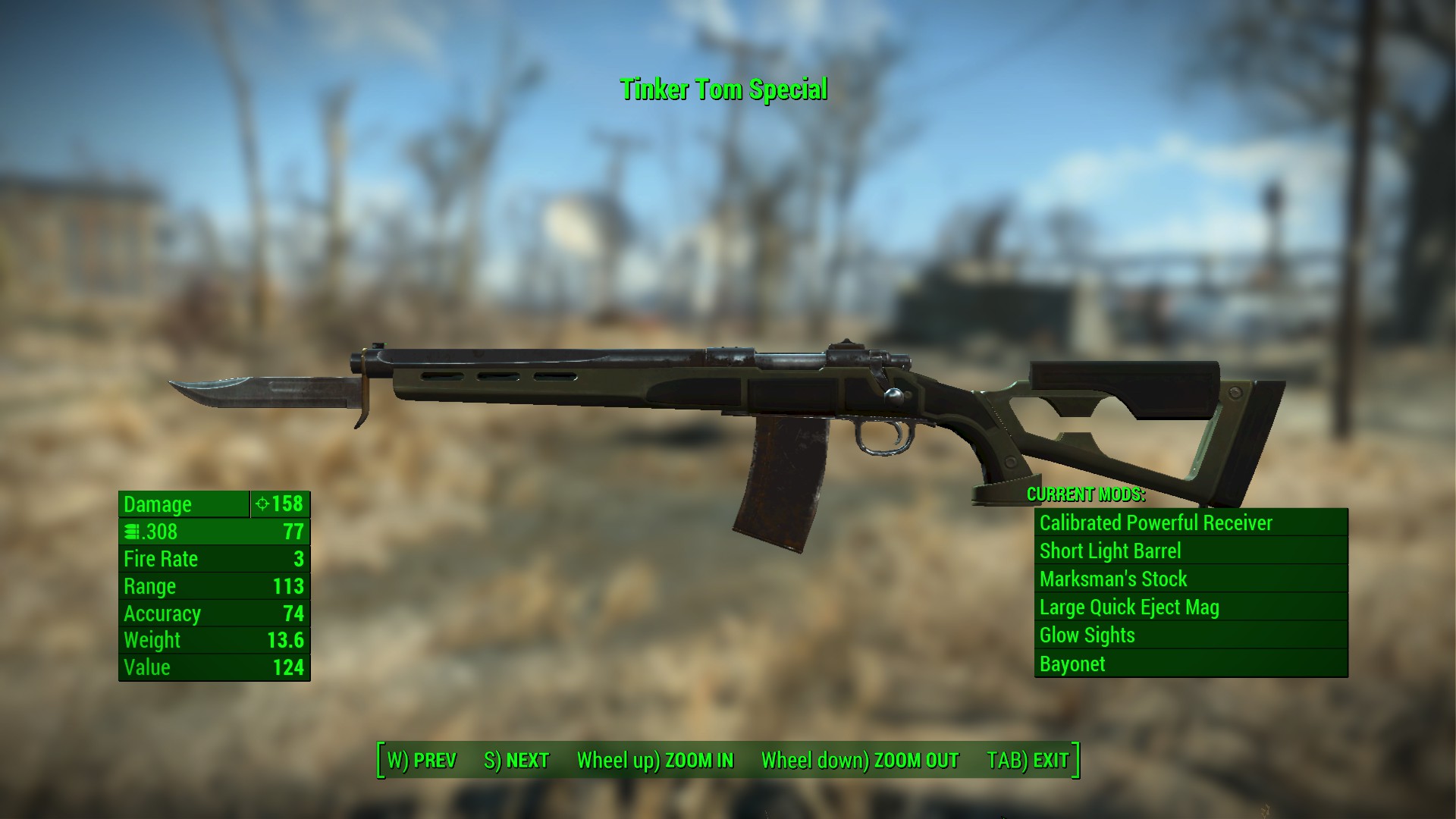 Arma speciale di Fallout 4 Tinker Tom
