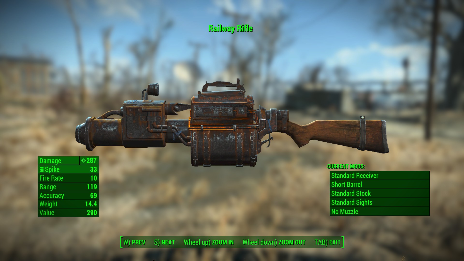 Arma del fucile ferroviario di Fallout 4