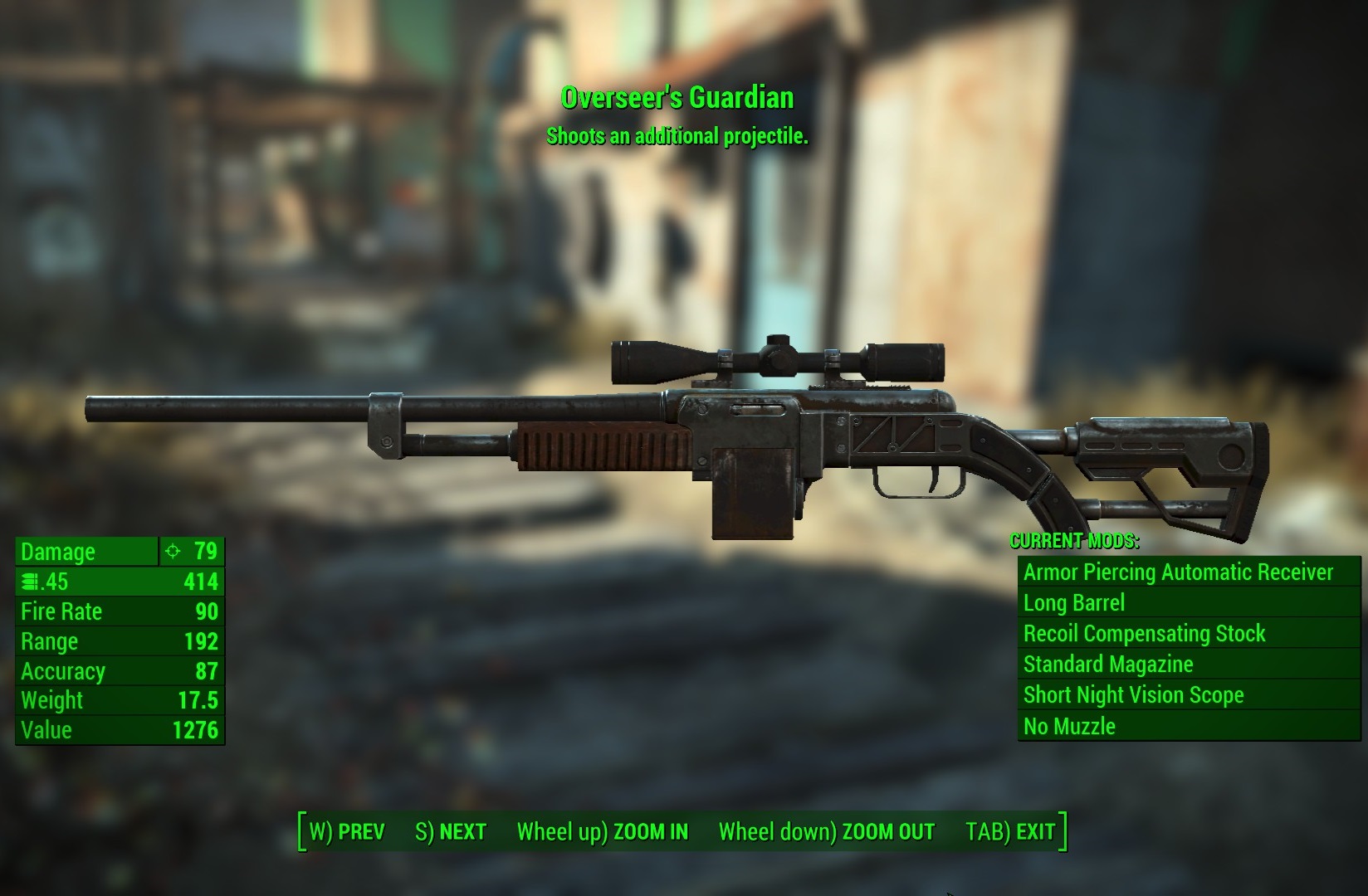 Fucile da cecchino del GUARDIANO DEL SOVRAPPESO di Fallout 4
