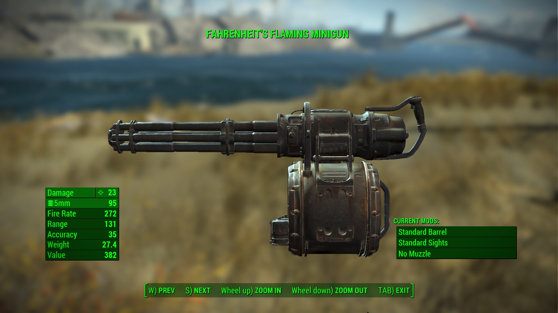 Arma pesante Minigun di Fallout 4