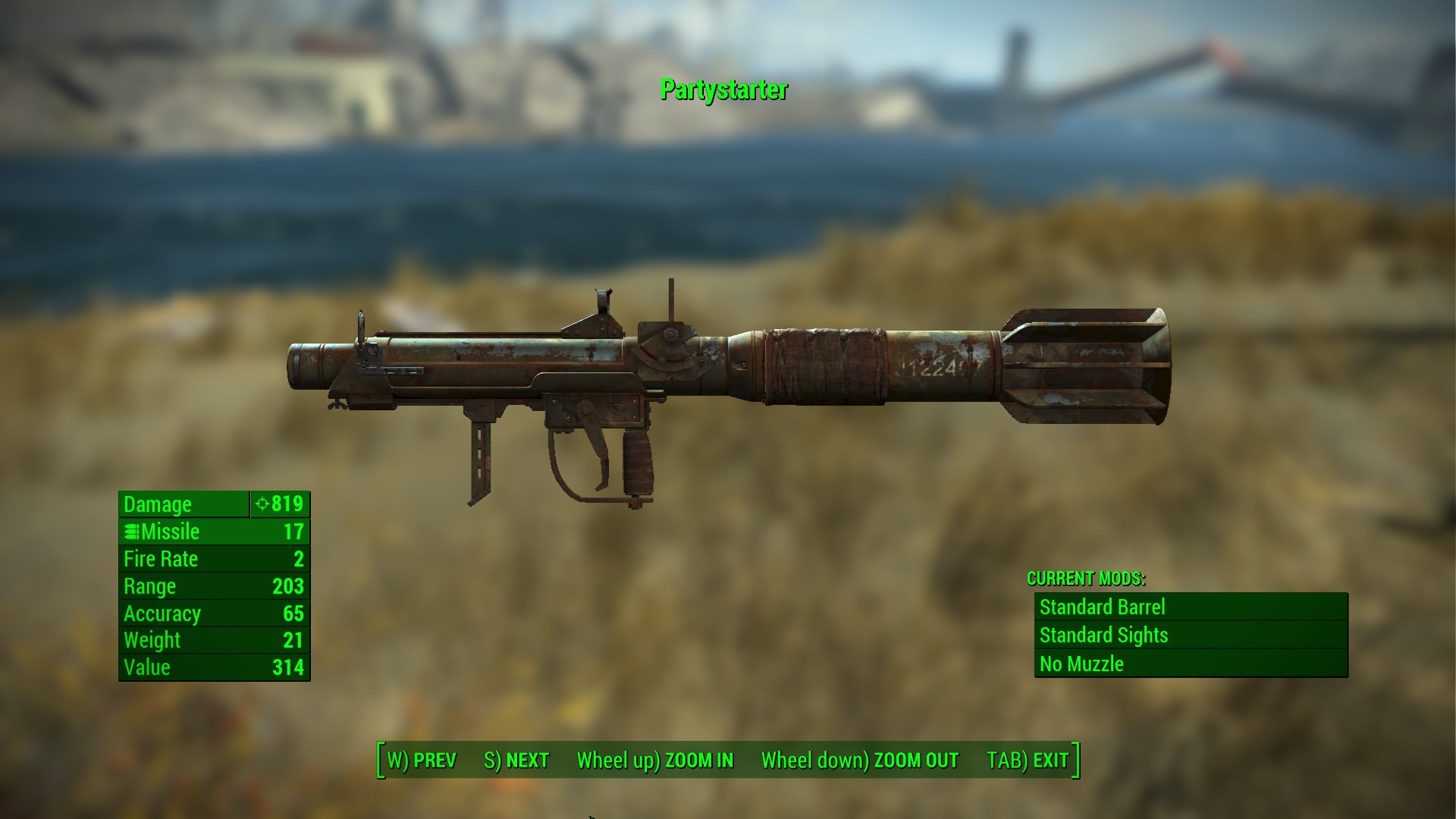 Arma pesante lanciamissili di Fallout 4