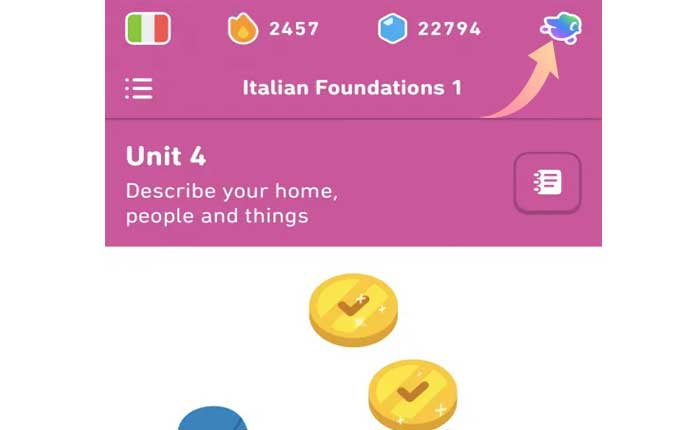 Cambia l'icona dell'app Duolingo 