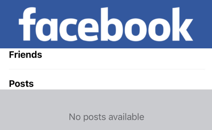 Errore di Facebook