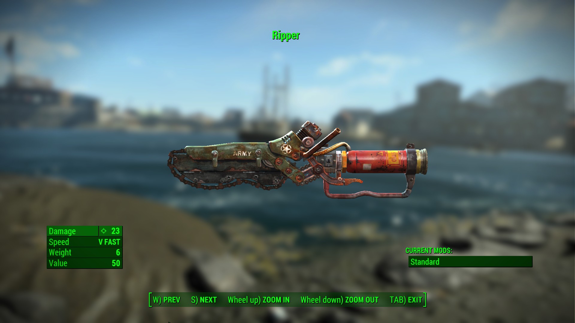 Arma da mischia Ripper di Fallout 4