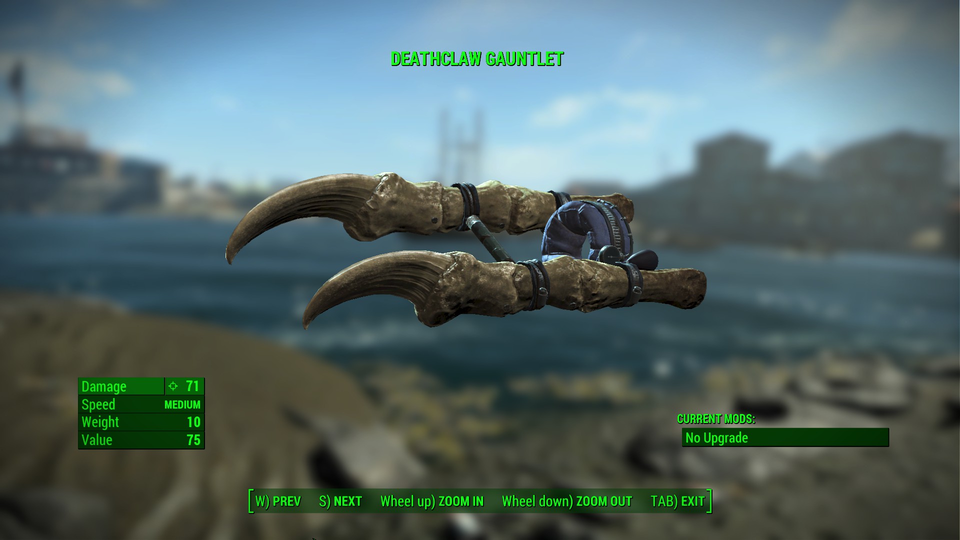 Arma da mischia con guanto Deathclaw di Fallout 4