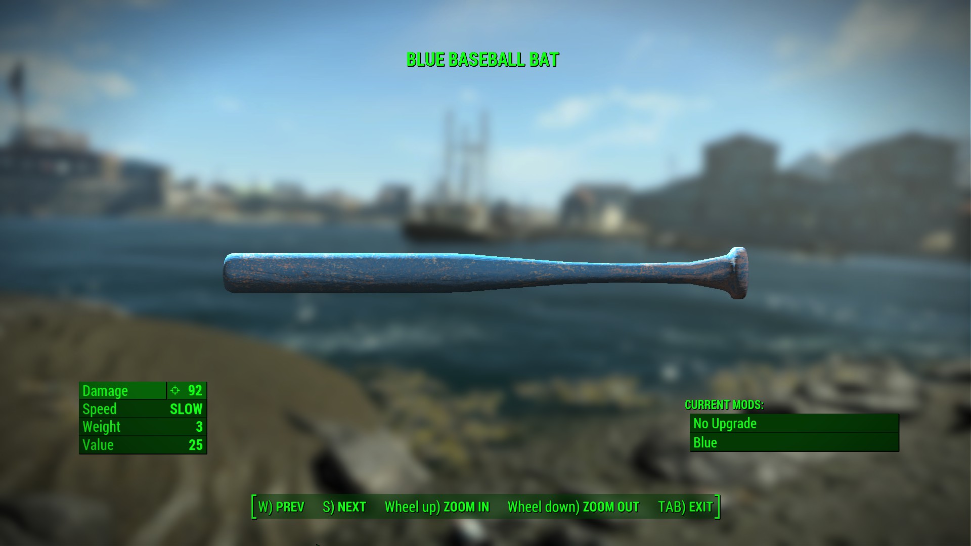 Arma da mischia con mazza da baseball di Fallout 4