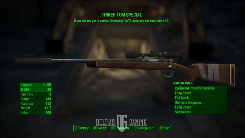 Descrizione comando speciale delle statistiche di Fallout 4 Tinker Tom